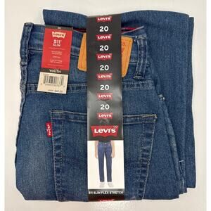 Levi’s Boys 511 Slim Jeans Size 20 Reg Adjustable Waistband Stretch NWT